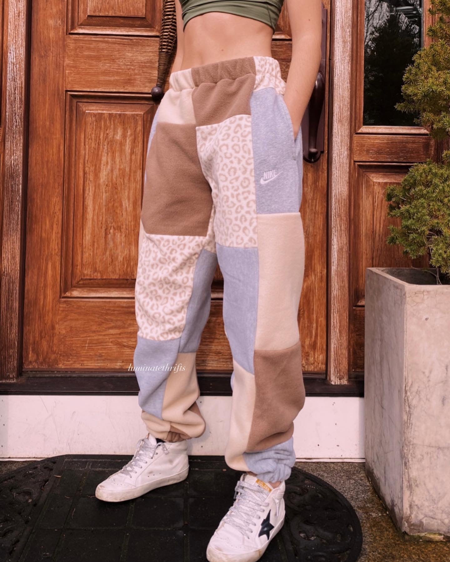 (M/L) Rustic Leopard Reworked Joggers