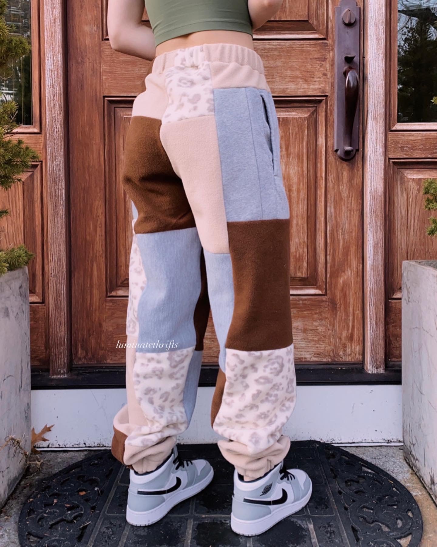 (M/L) Rustic Leopard Reworked Joggers