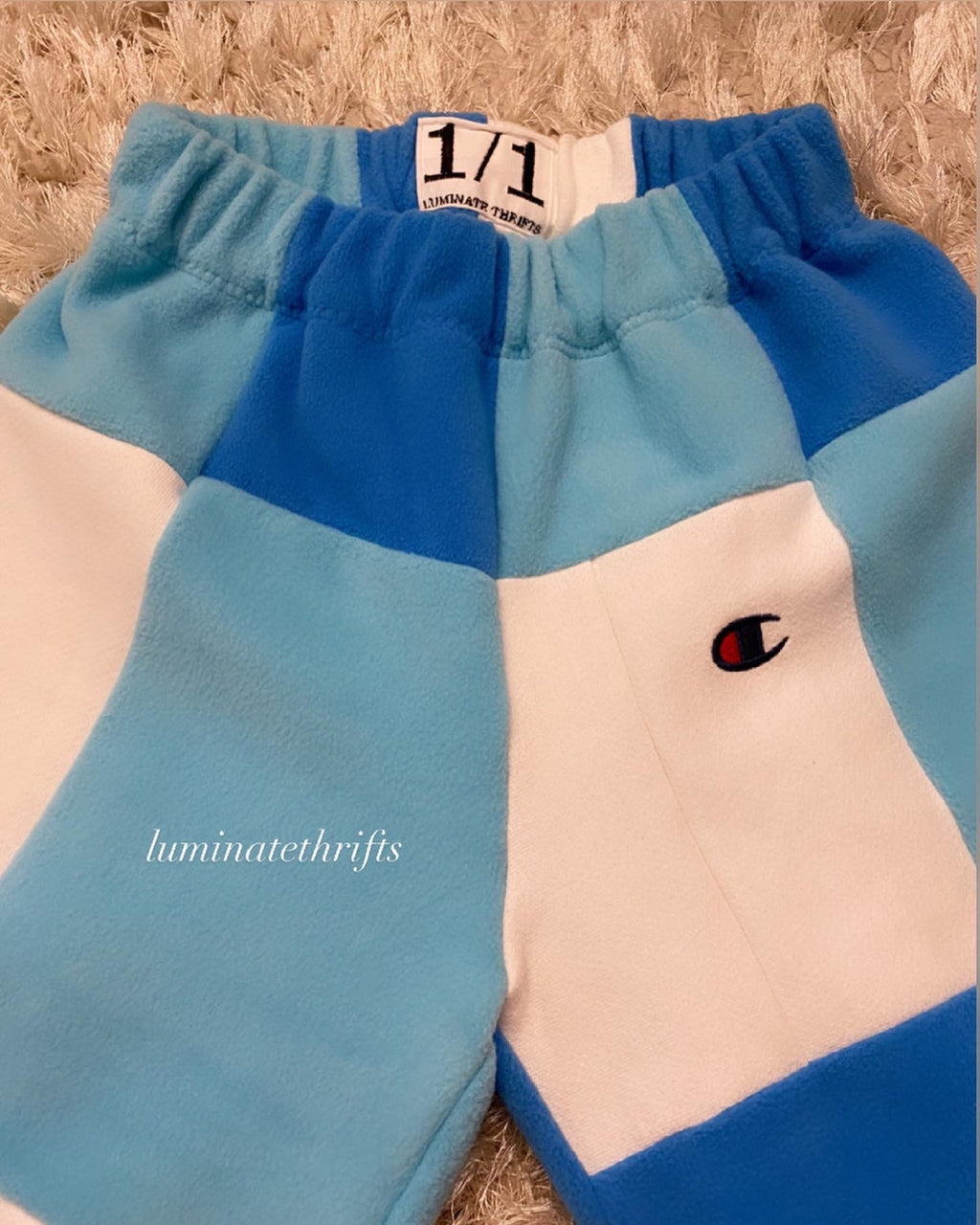 (XS-M) Sea Blue Reworked Joggers