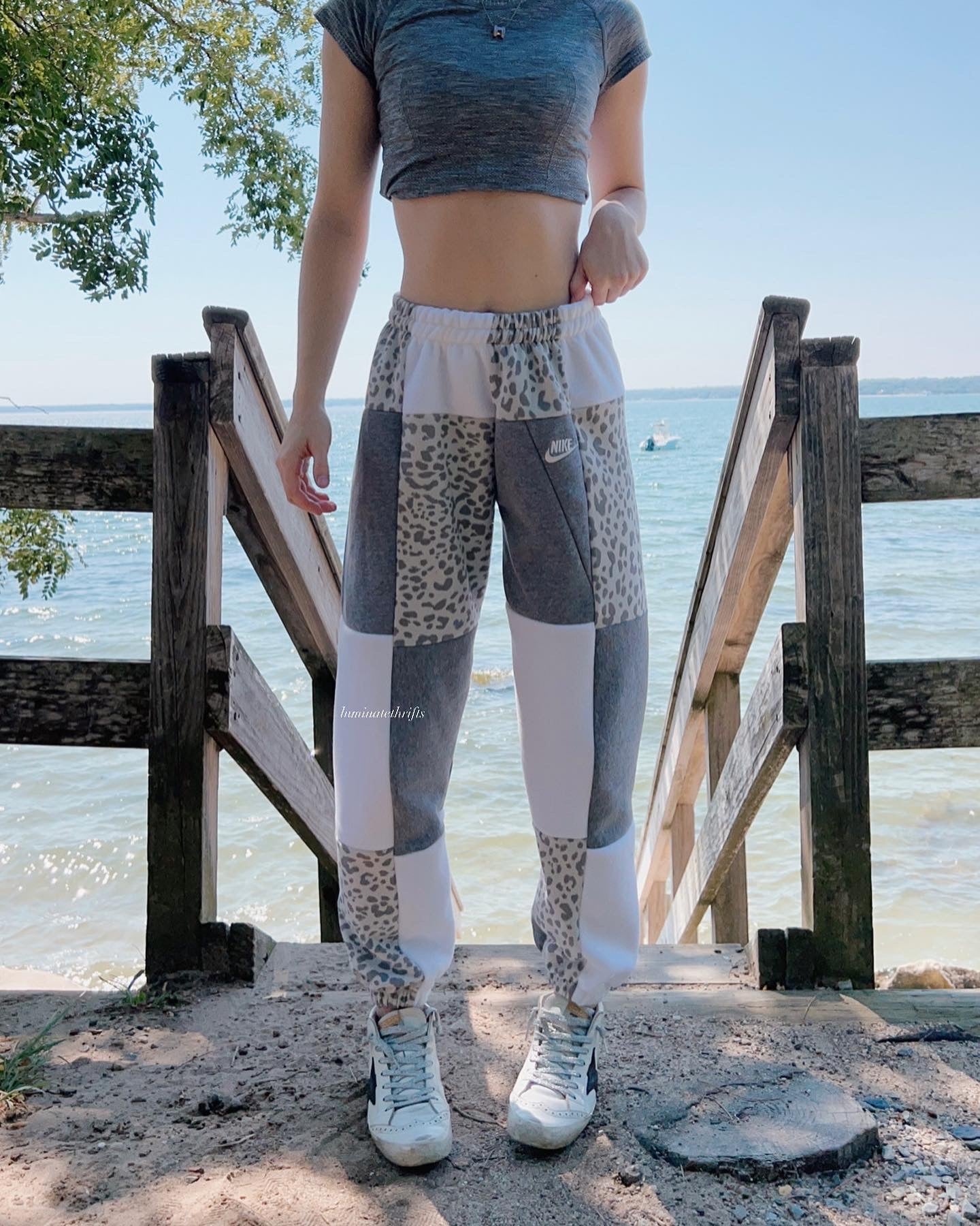 (XS/S) Snow Leopard Reworked Joggers