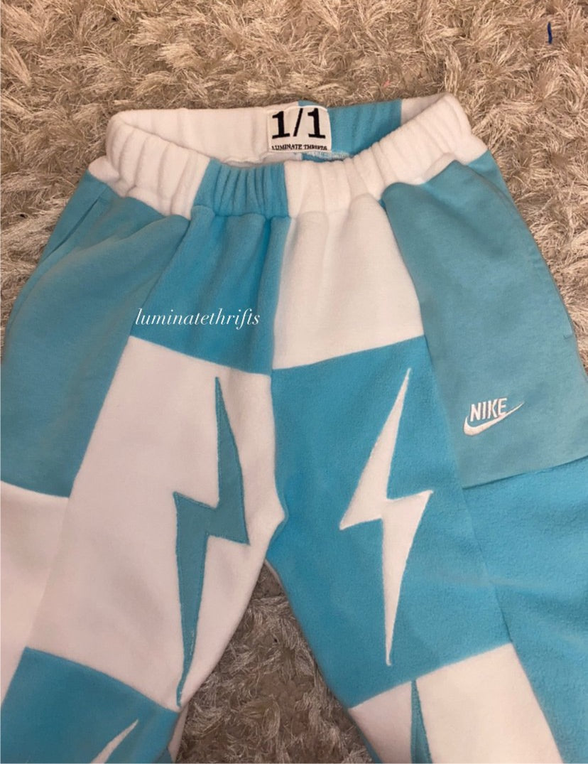 (XS-M) Blue Bolt Reworked Joggers