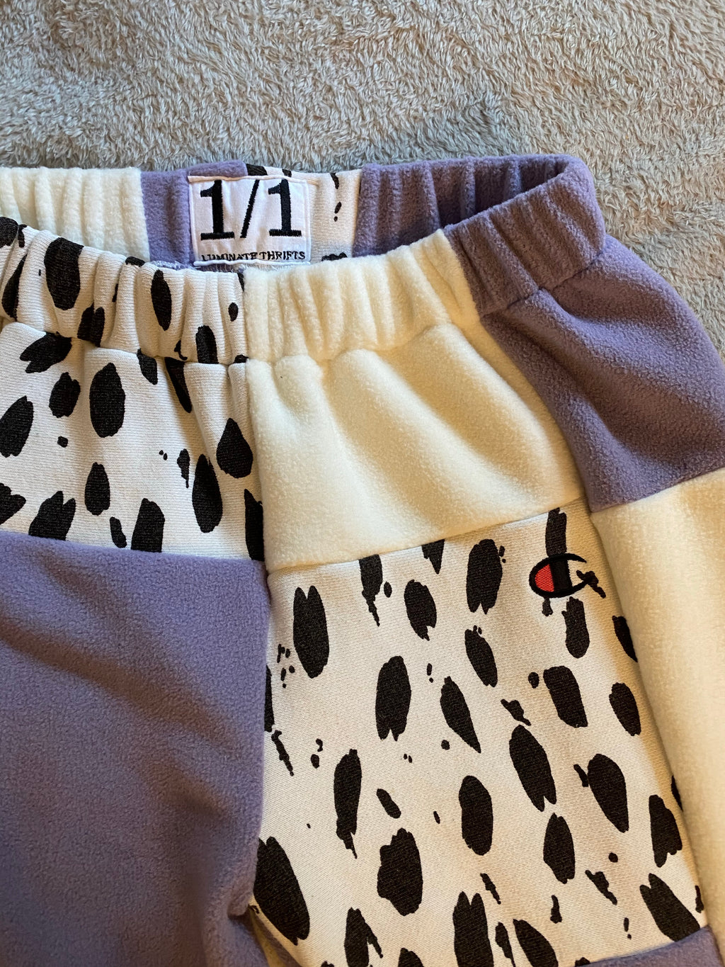(XS-M) Lavender Cow Reworked Joggers
