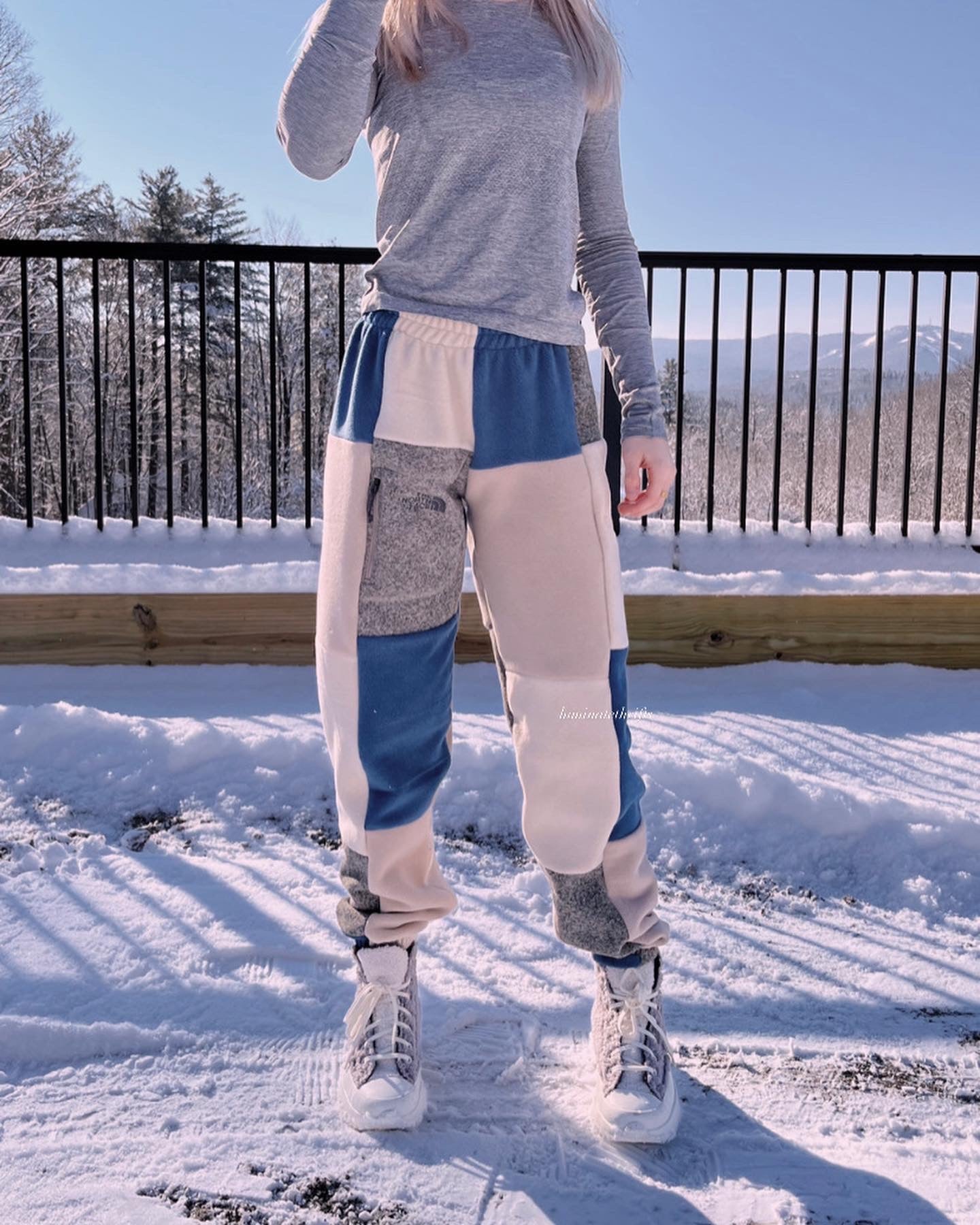 (S/M) Rustic Blue Reworked Joggers
