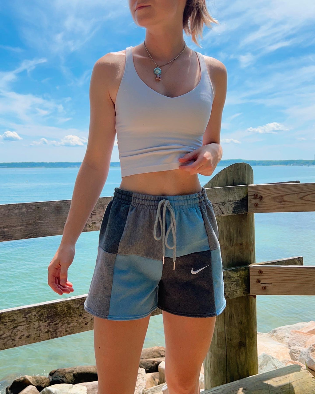 (S/M) Rain Drop Reworked Shorts