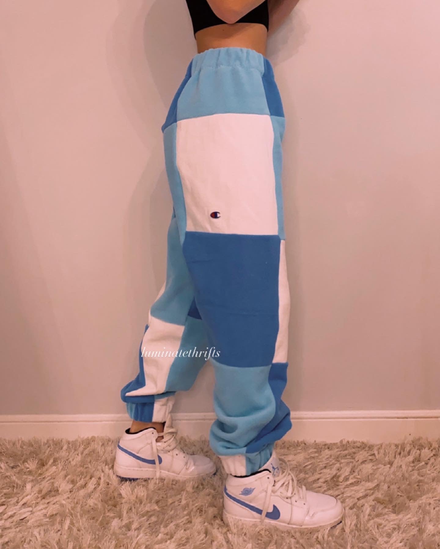 (XS-M) Sea Blue Reworked Joggers