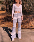 (XS/S) Reworked Sweater Flares