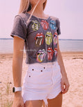 (M/L) Reworked Open Hem Top