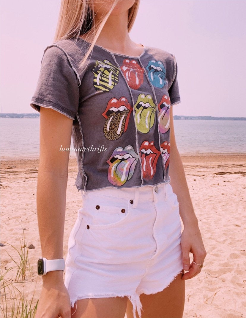 (M/L) Reworked Open Hem Top