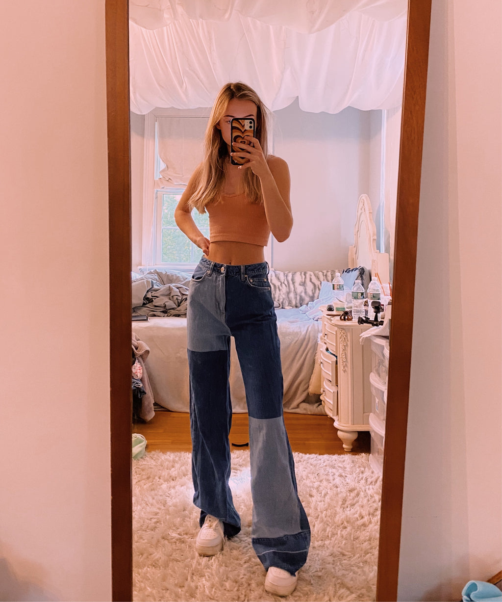 Free People Colorblock Jeans
