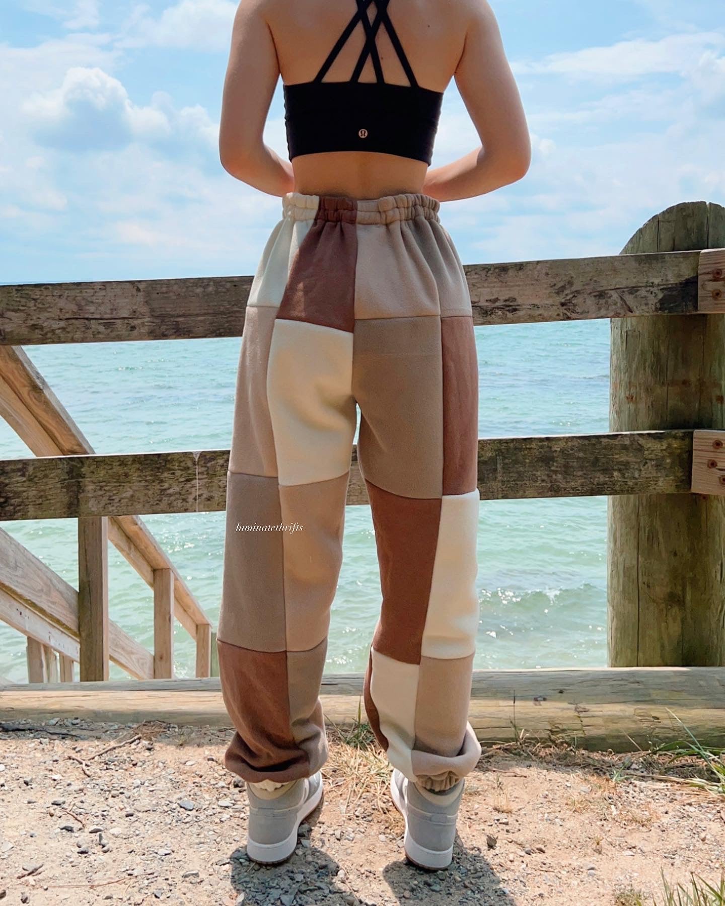 (S/M) Caramel Frappe Reworked Joggers