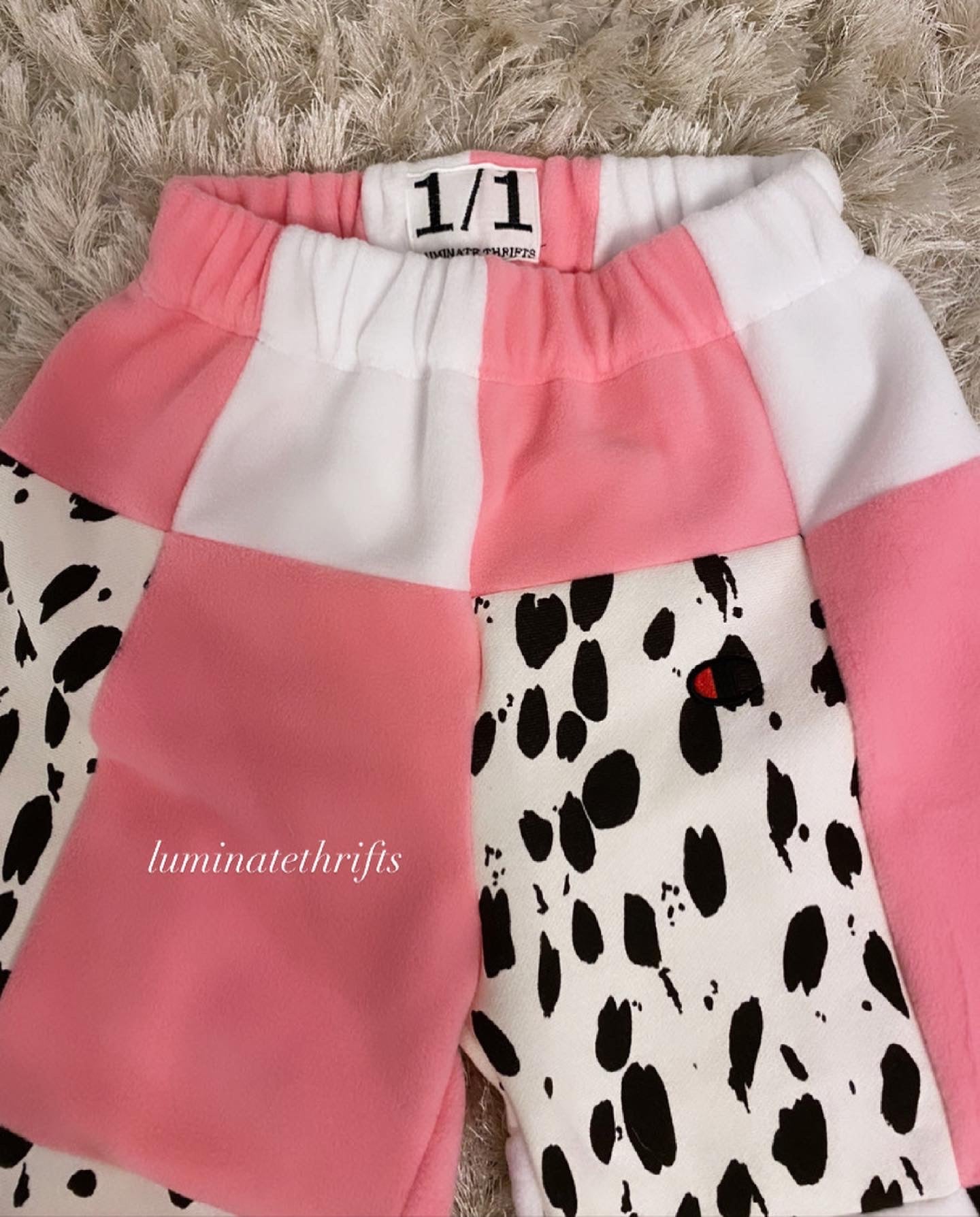 (XS-M) Special Edition Strawberry Cow Reworked Joggers