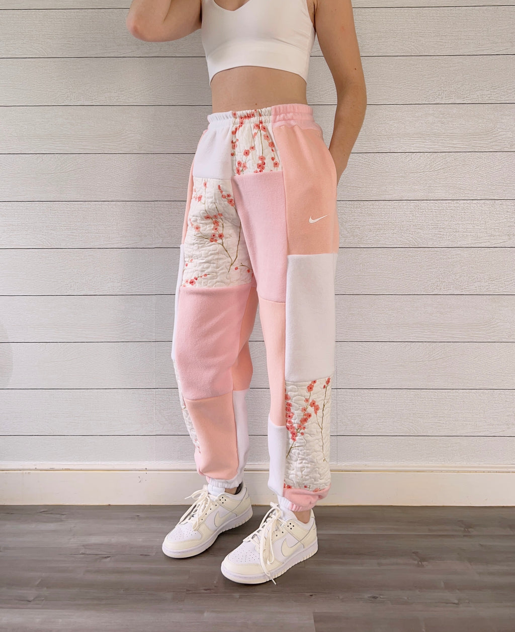 (S/M) Floral Quit 1/1 Joggers +pockets
