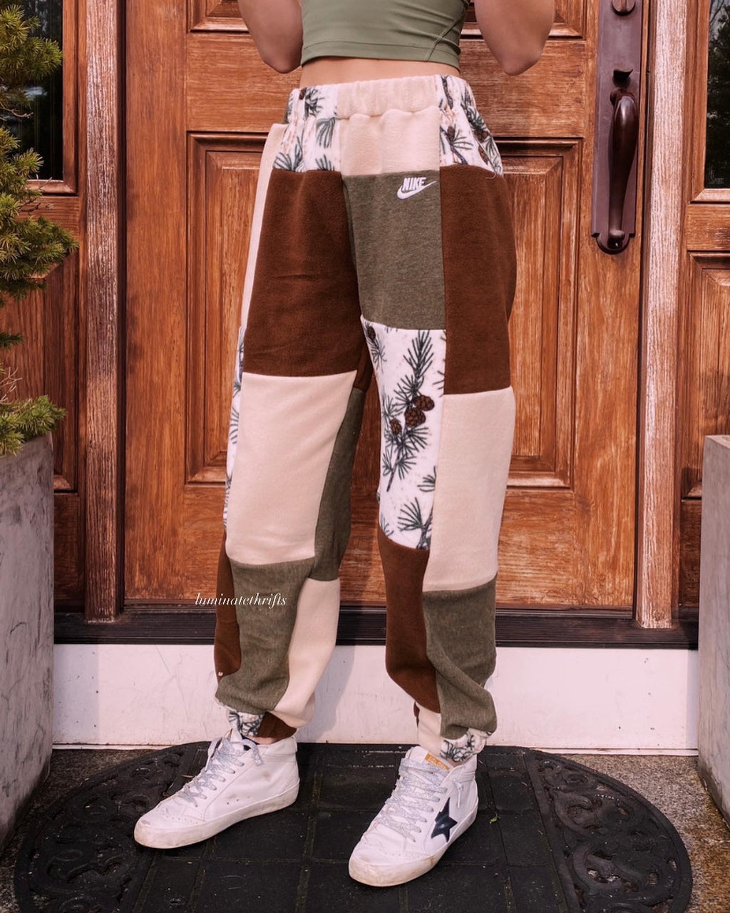 (S/M) Rustic Pine Reworked Joggers