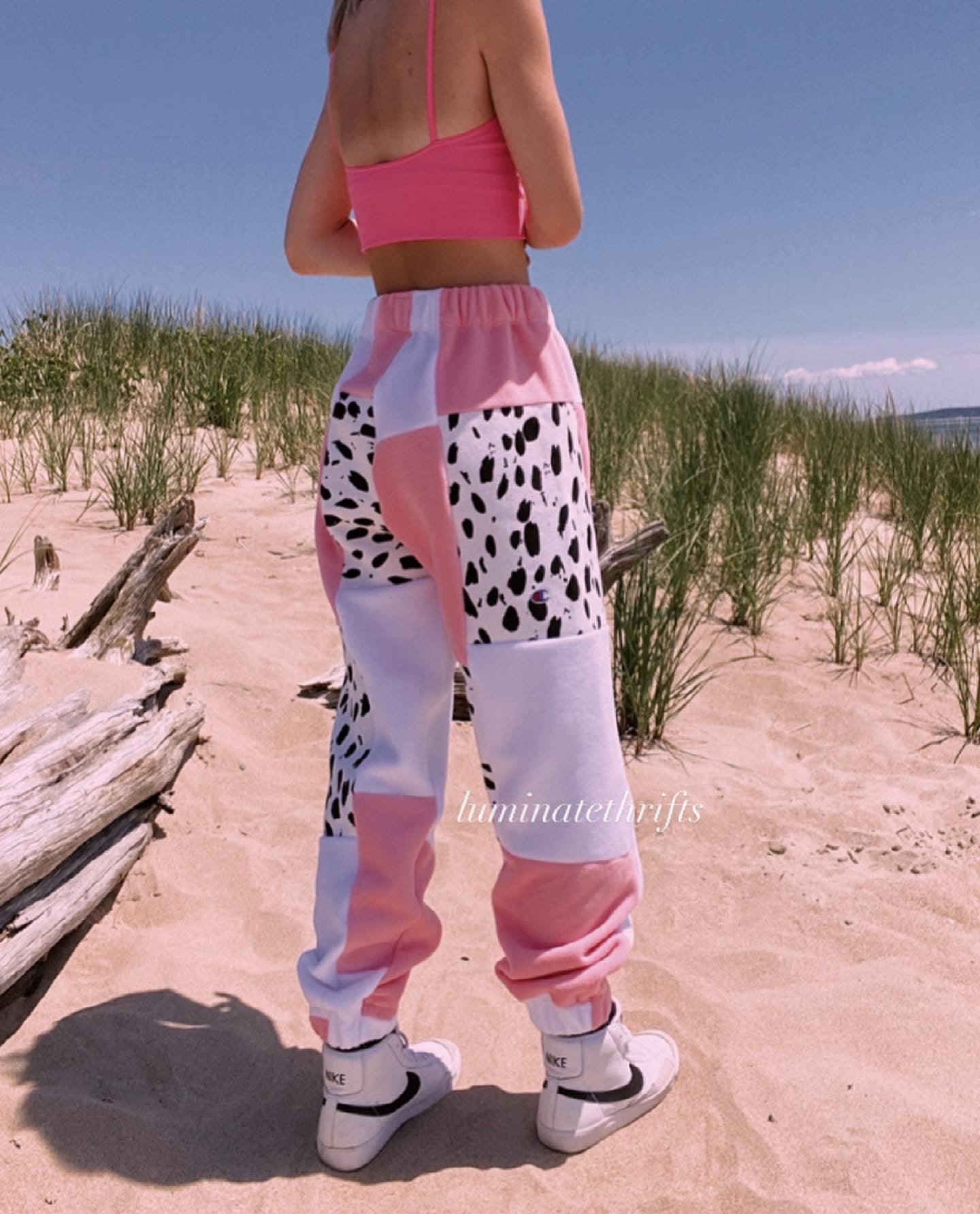 (XS-M) Special Edition Strawberry Cow Reworked Joggers