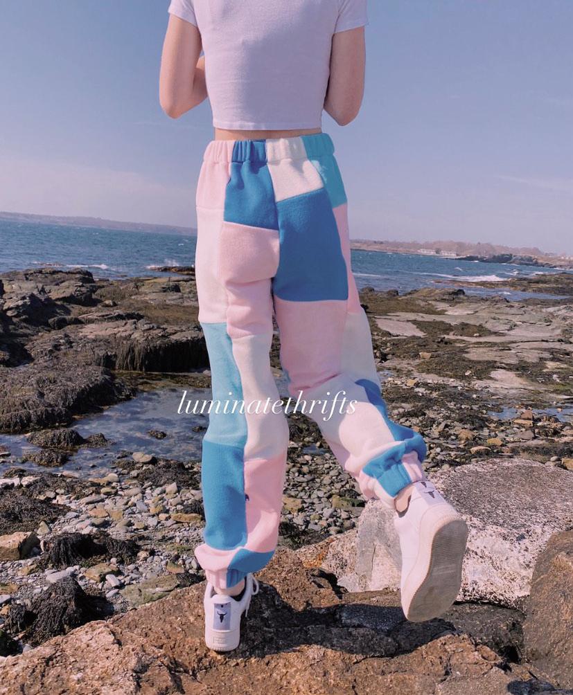 Cotton Candy Tri Logo Special Edition Reworked Joggers