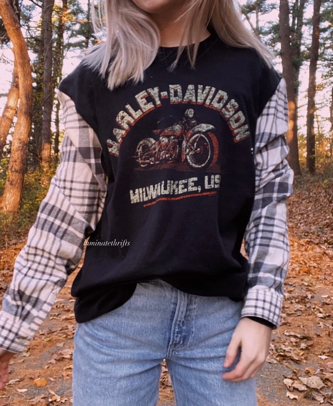 (L) Harley X Flannel Reworked Shirt
