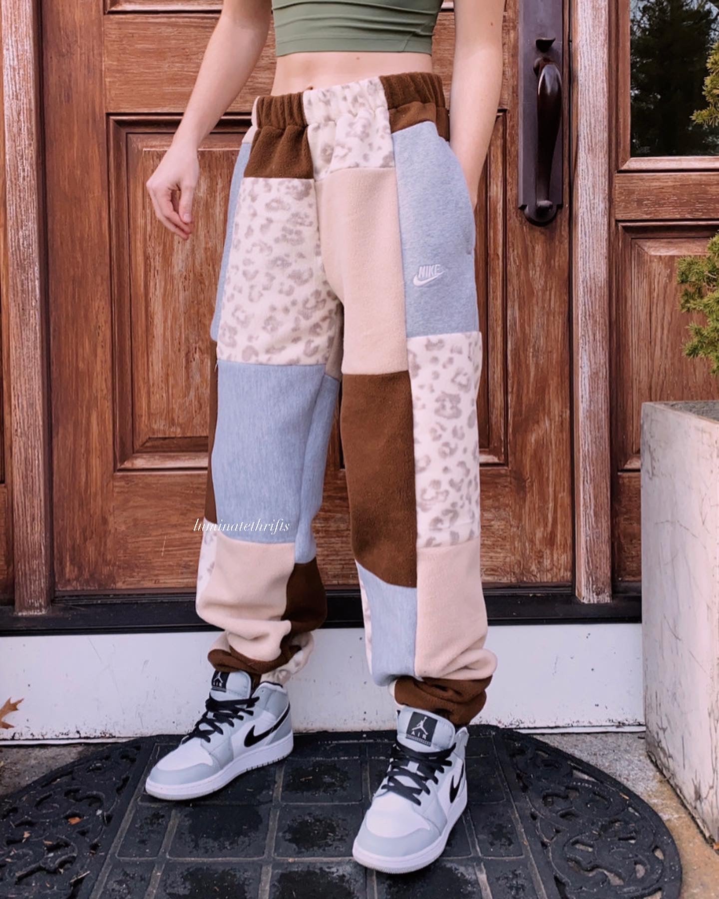 (M/L) Rustic Leopard Reworked Joggers