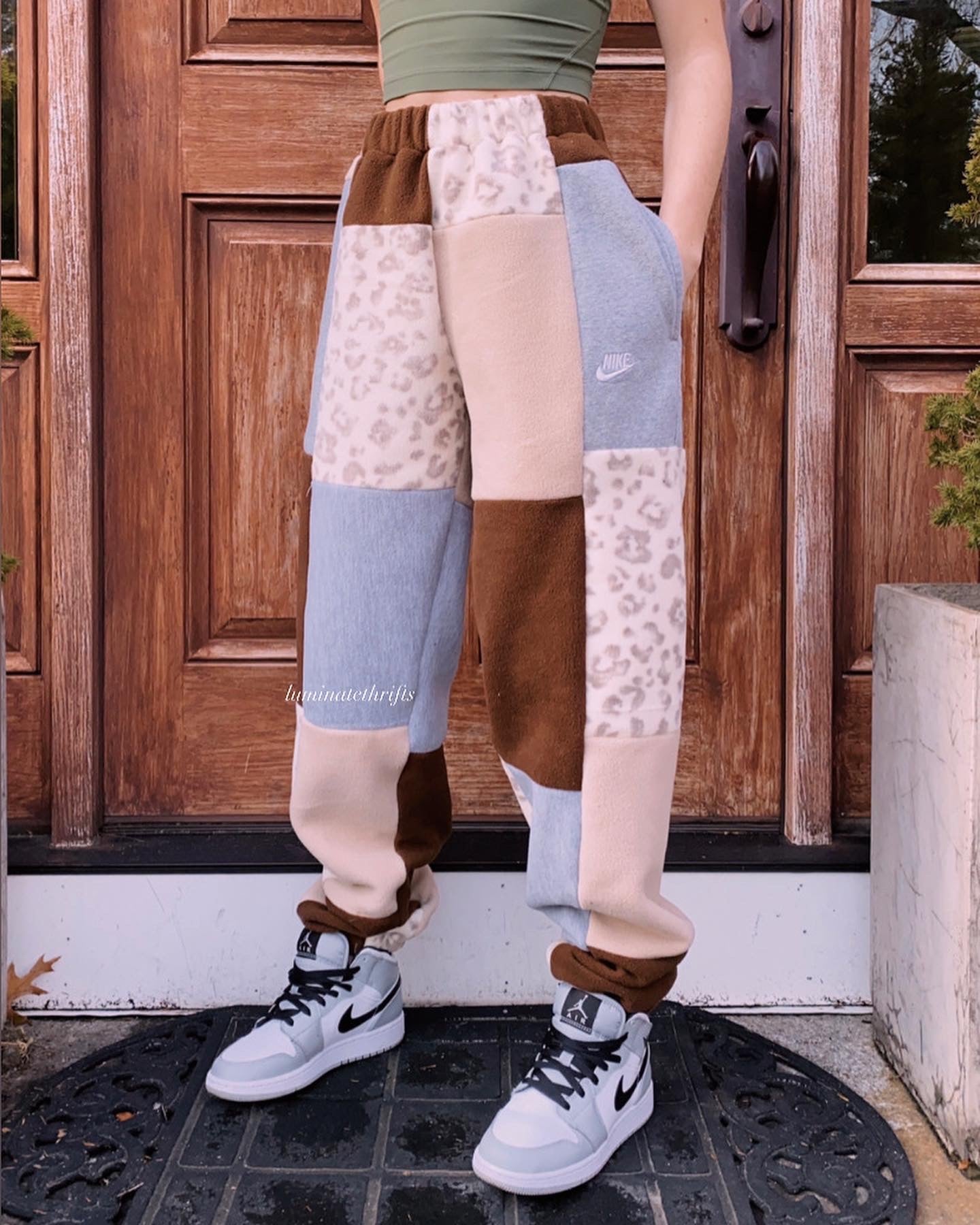(M/L) Rustic Leopard Reworked Joggers