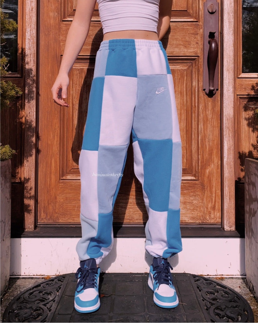 (L/XL) Sea Blue Reworked Joggers