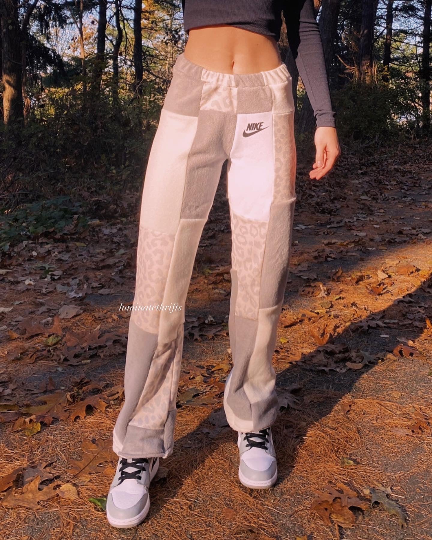 (XS/S) Snow Leopard Straight Leg Sweats
