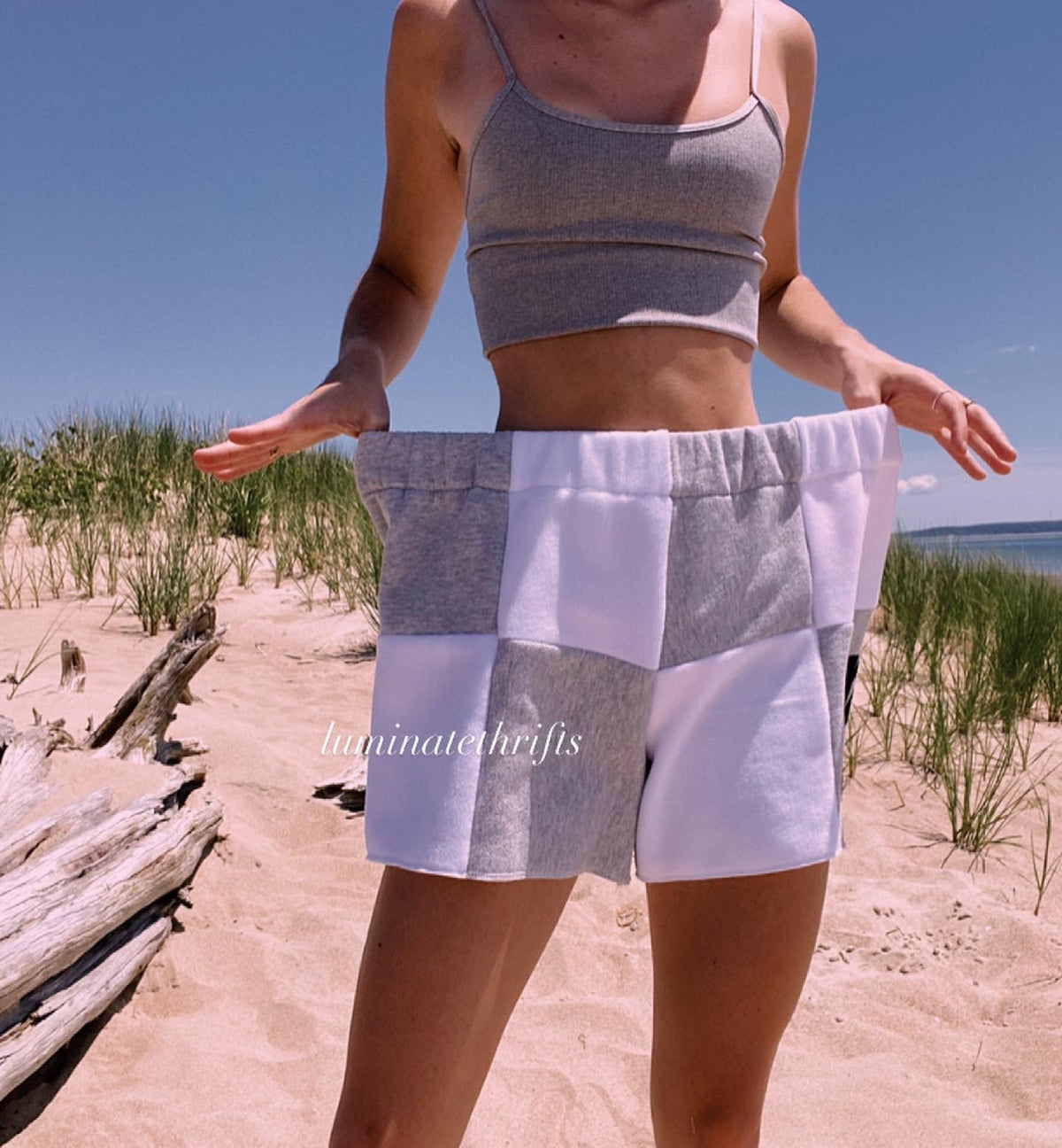 (S-M) Cloud Grey Reworked Shorts