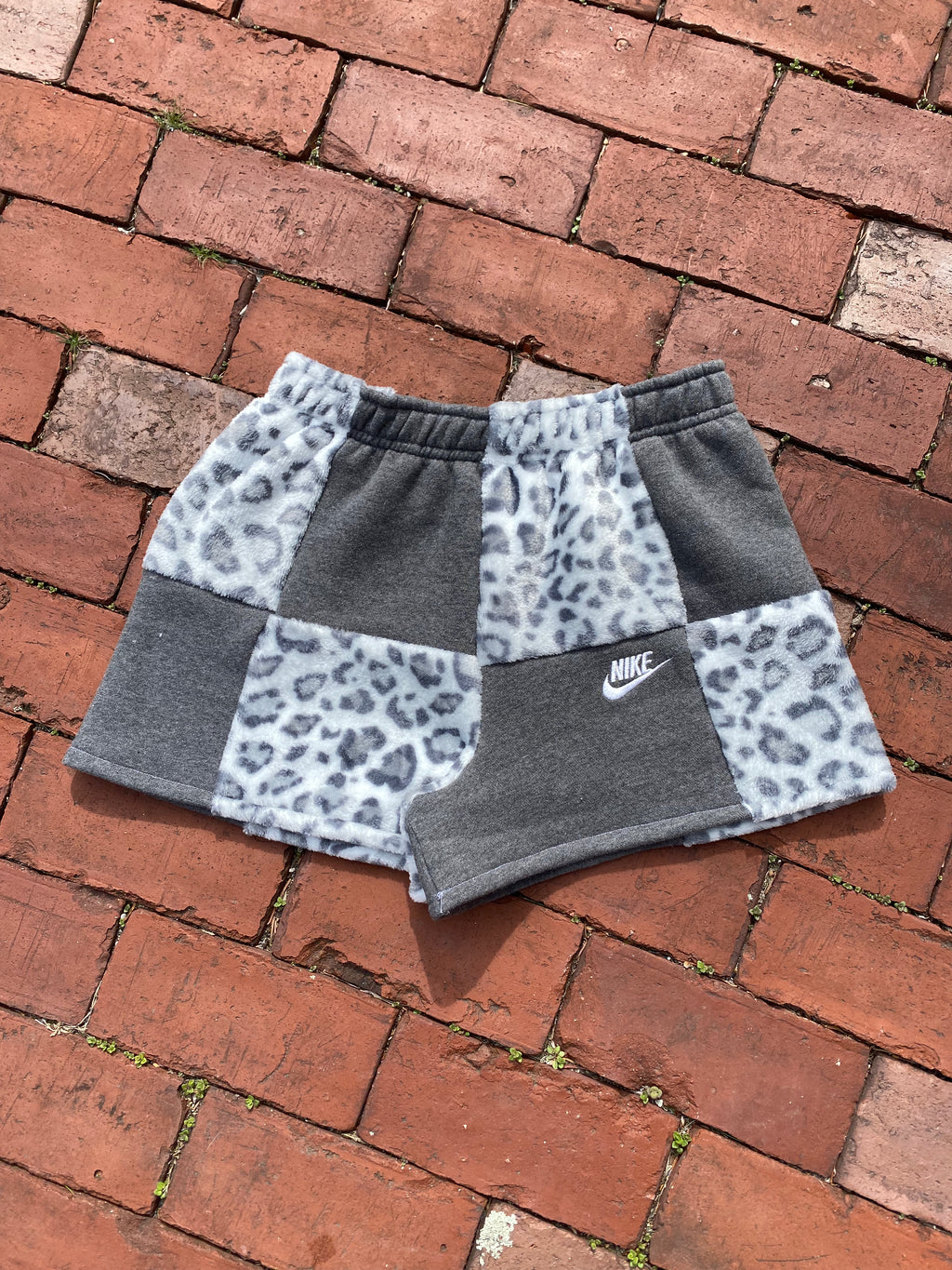 (S/M) Snow Leopard Reworked Shorts