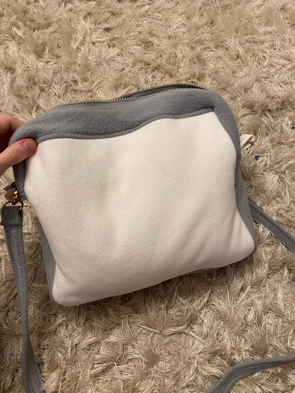 Sea Blue Reworked Pouch to Crossbody