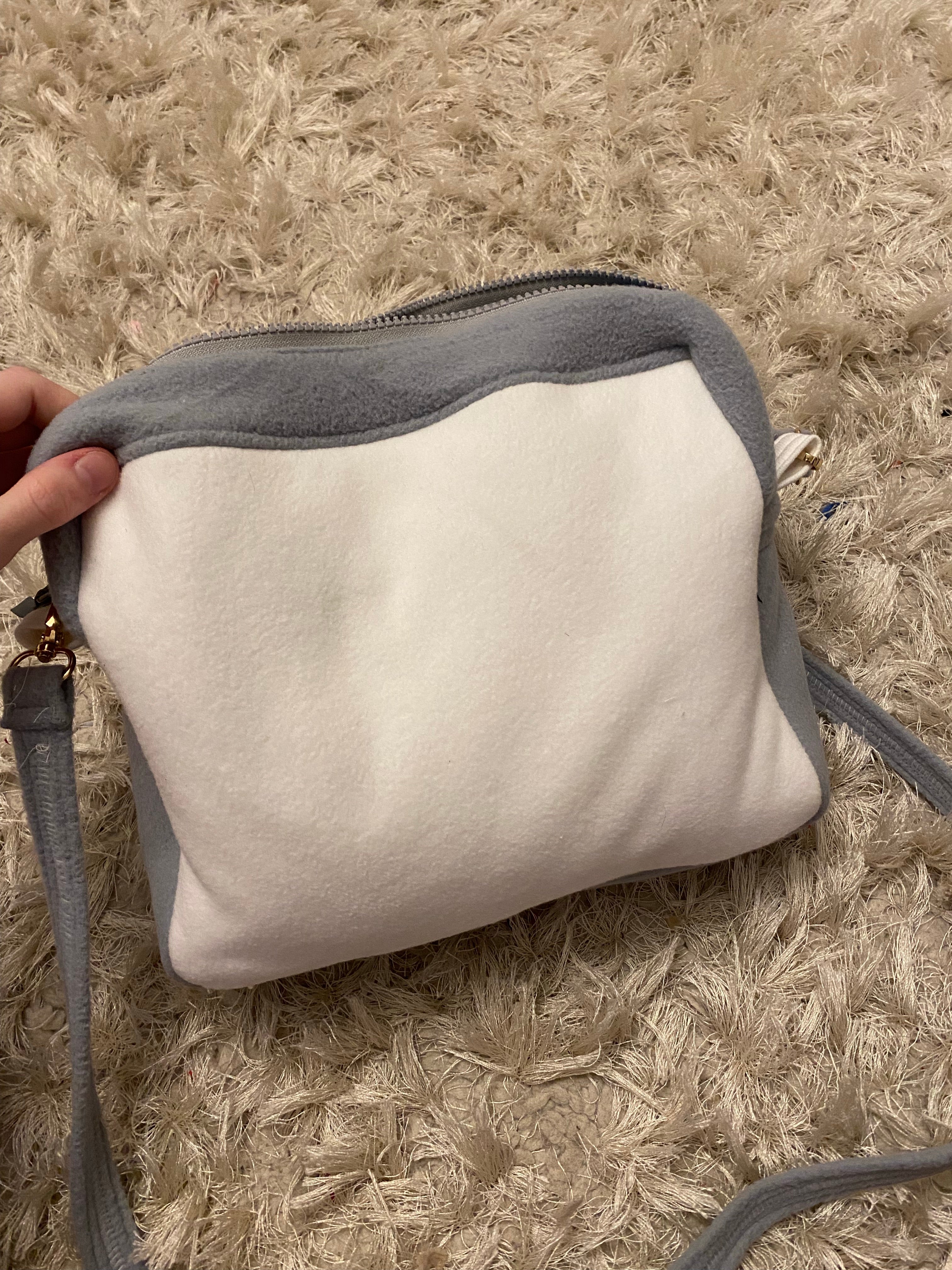 Sea Blue Reworked Pouch to Crossbody