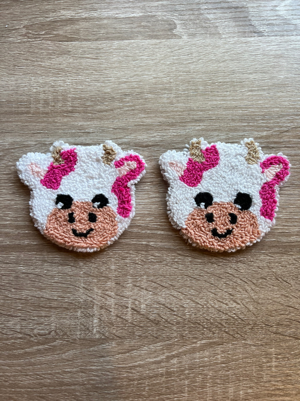 Cow Face Mug Rug Coasters