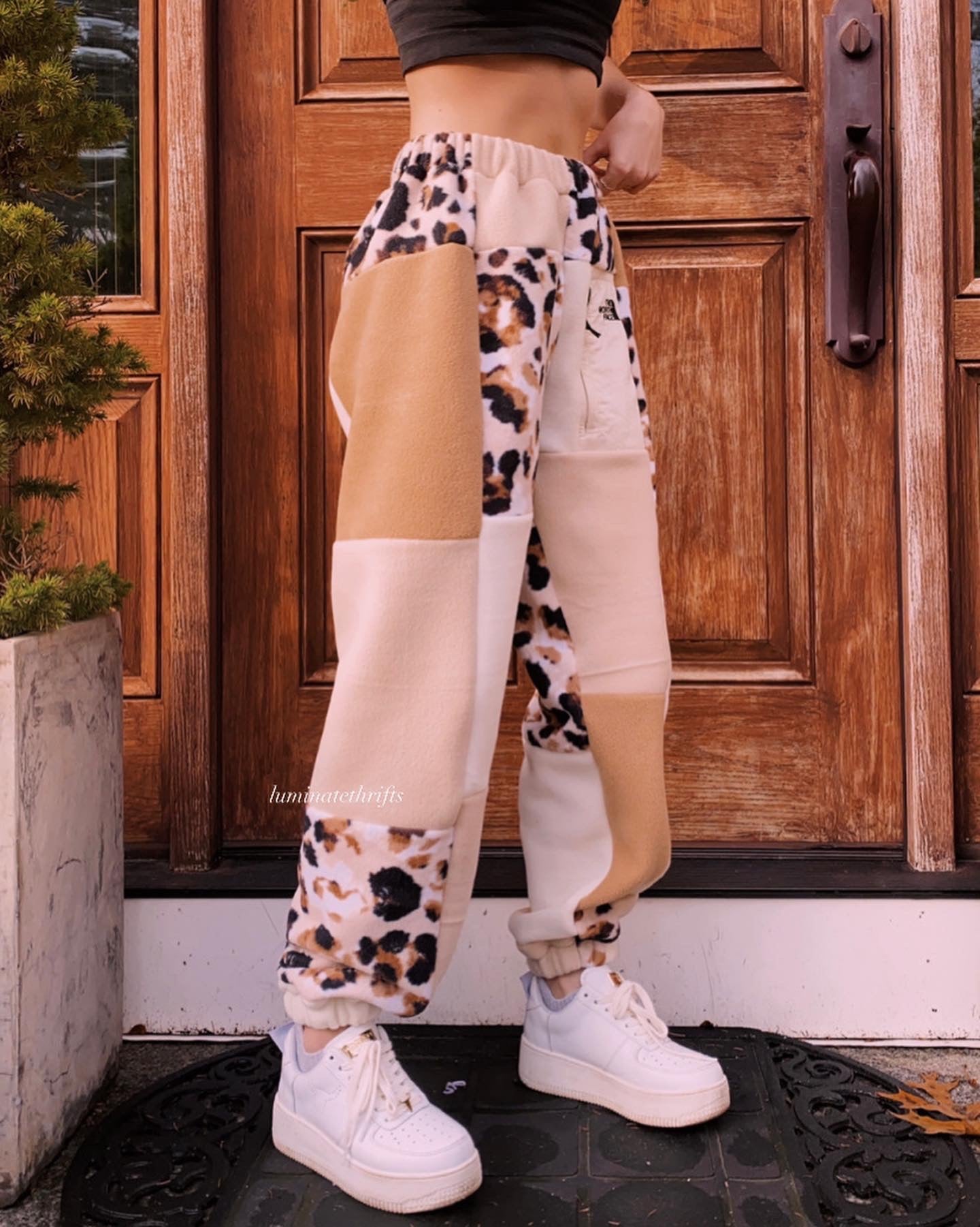 (S/M) Light Rustic Leopard Reworked Joggers