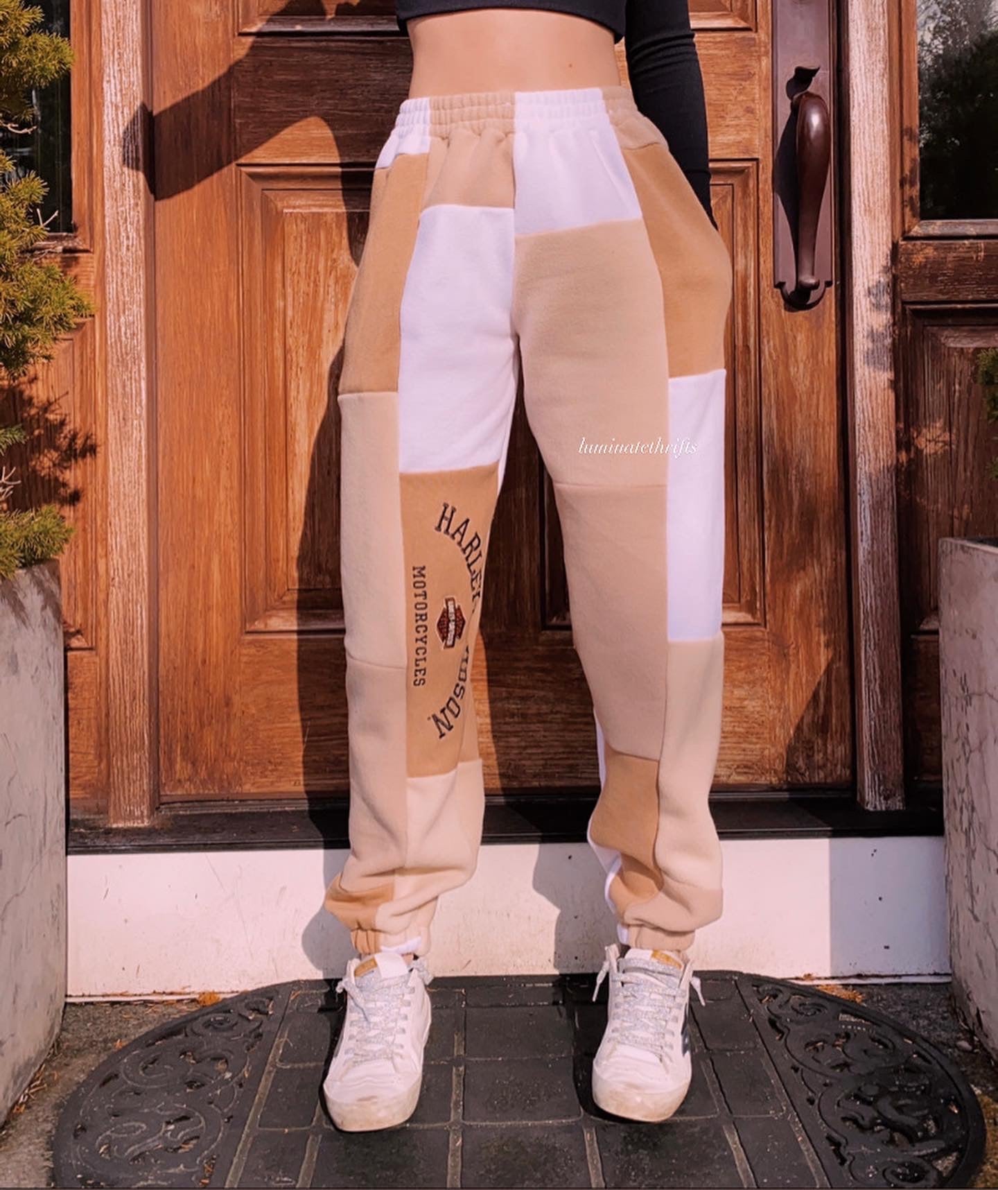 (XS/S) Neutral Harley Reworked Joggers