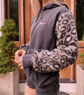 (S/M) Leopard Sherpa Reworked Hoodie