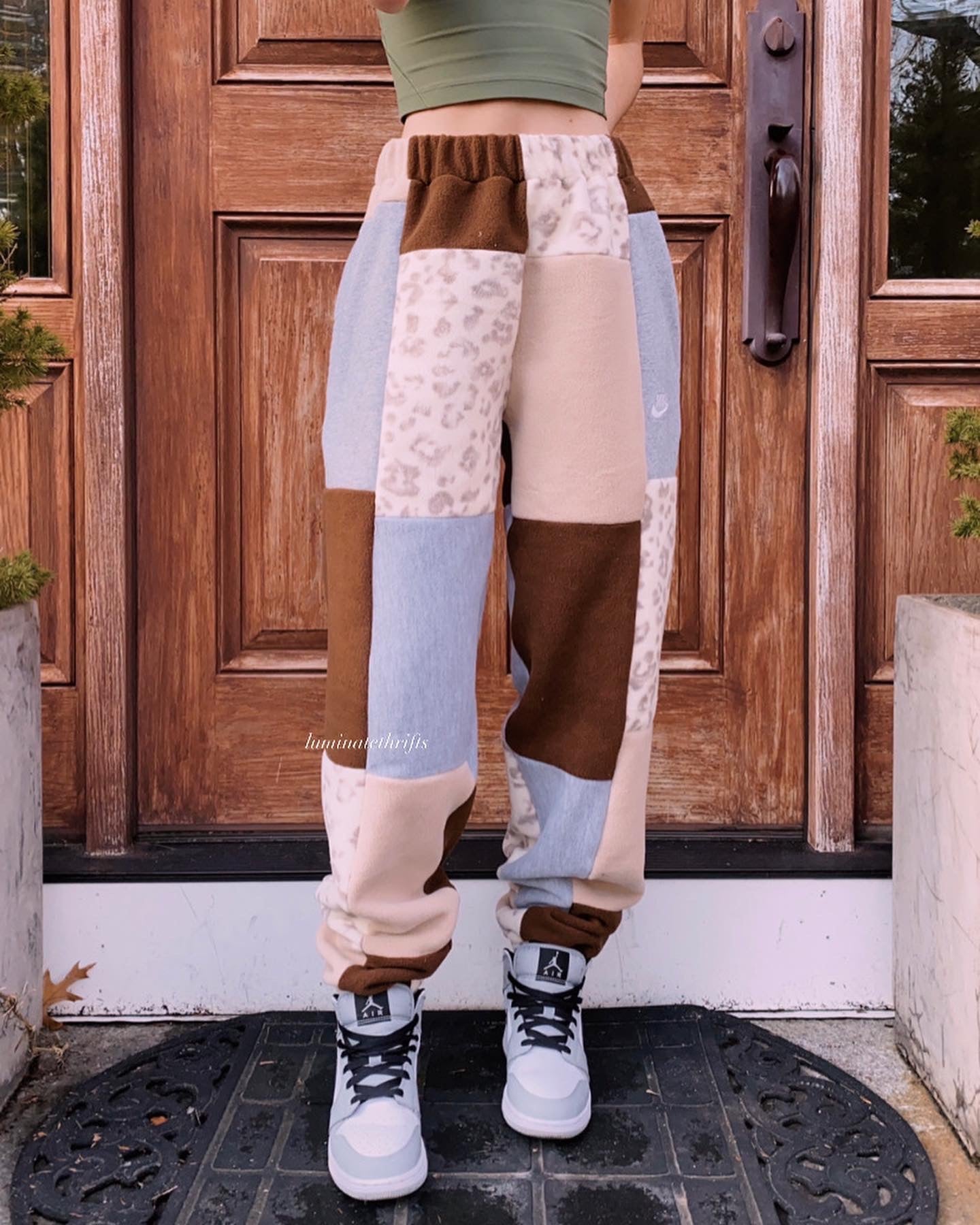 (M/L) Rustic Leopard Reworked Joggers