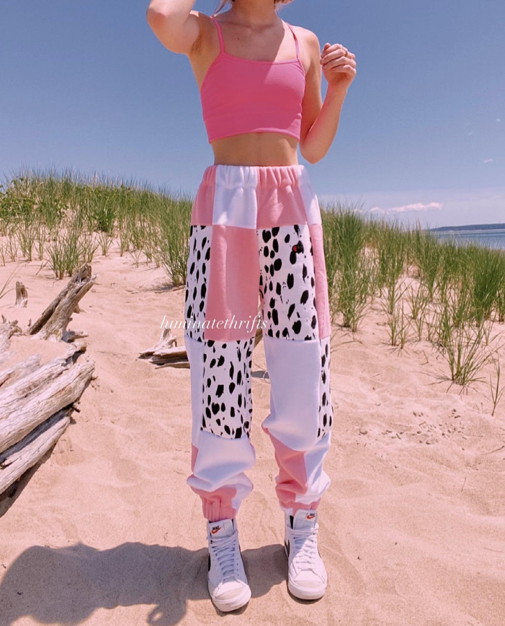 (XS-M) Special Edition Strawberry Cow Reworked Joggers