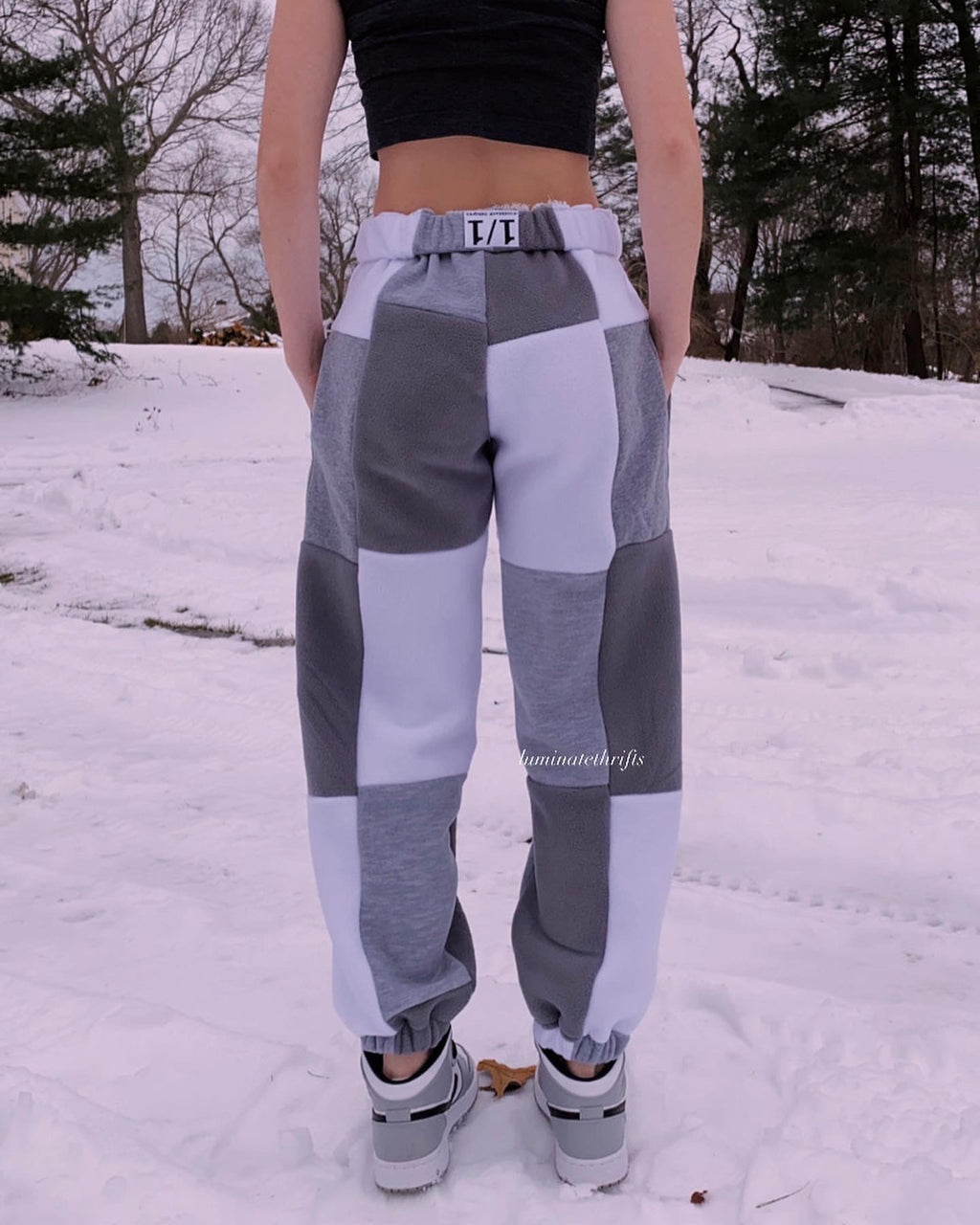 (S/M) Ash Grey Reworked Joggers