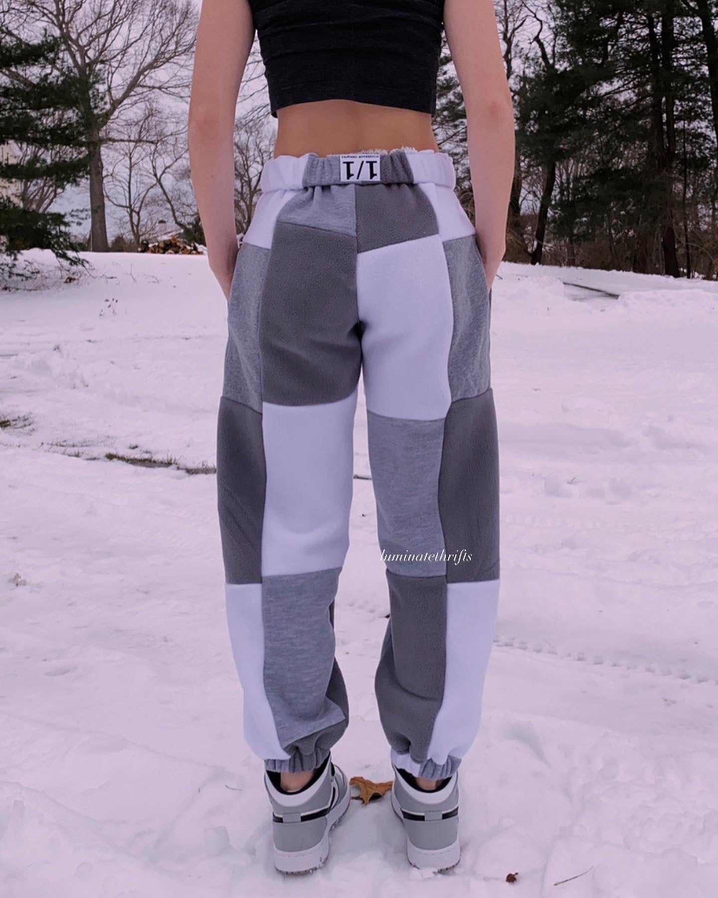 (S/M) Ash Grey Reworked Joggers