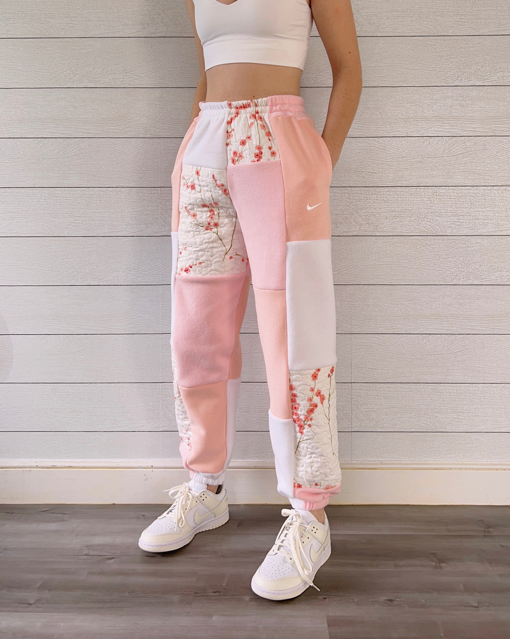 (S/M) Floral Quit 1/1 Joggers +pockets
