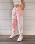 (S/M) Floral Quit 1/1 Joggers +pockets