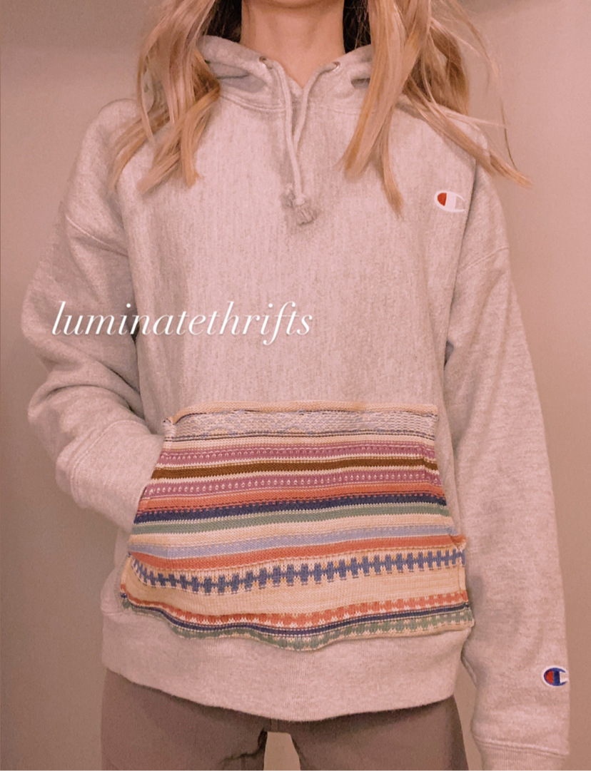 Reworked Reverse Weave Champion X Sweater Hoodie