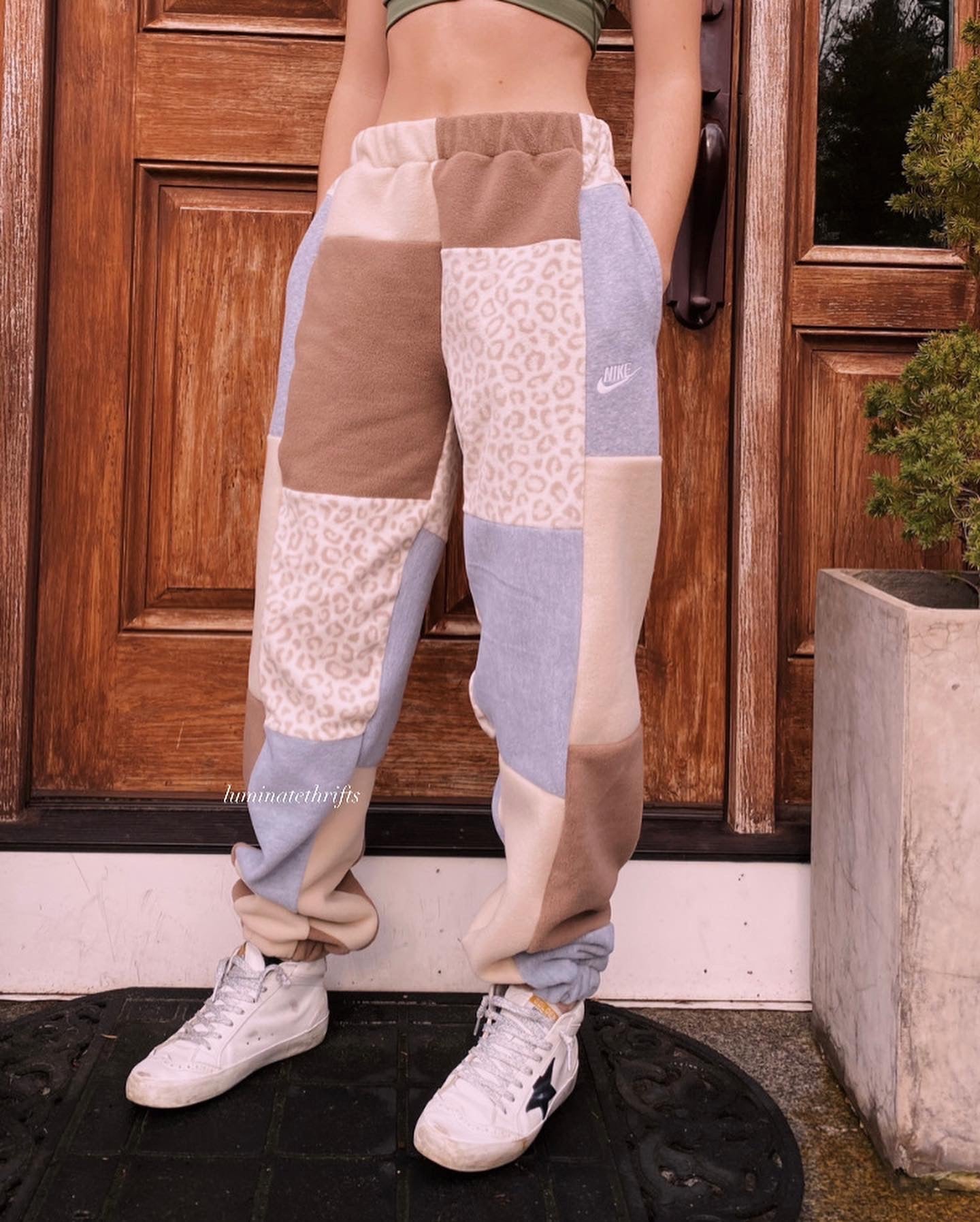 (M/L) Rustic Leopard Reworked Joggers