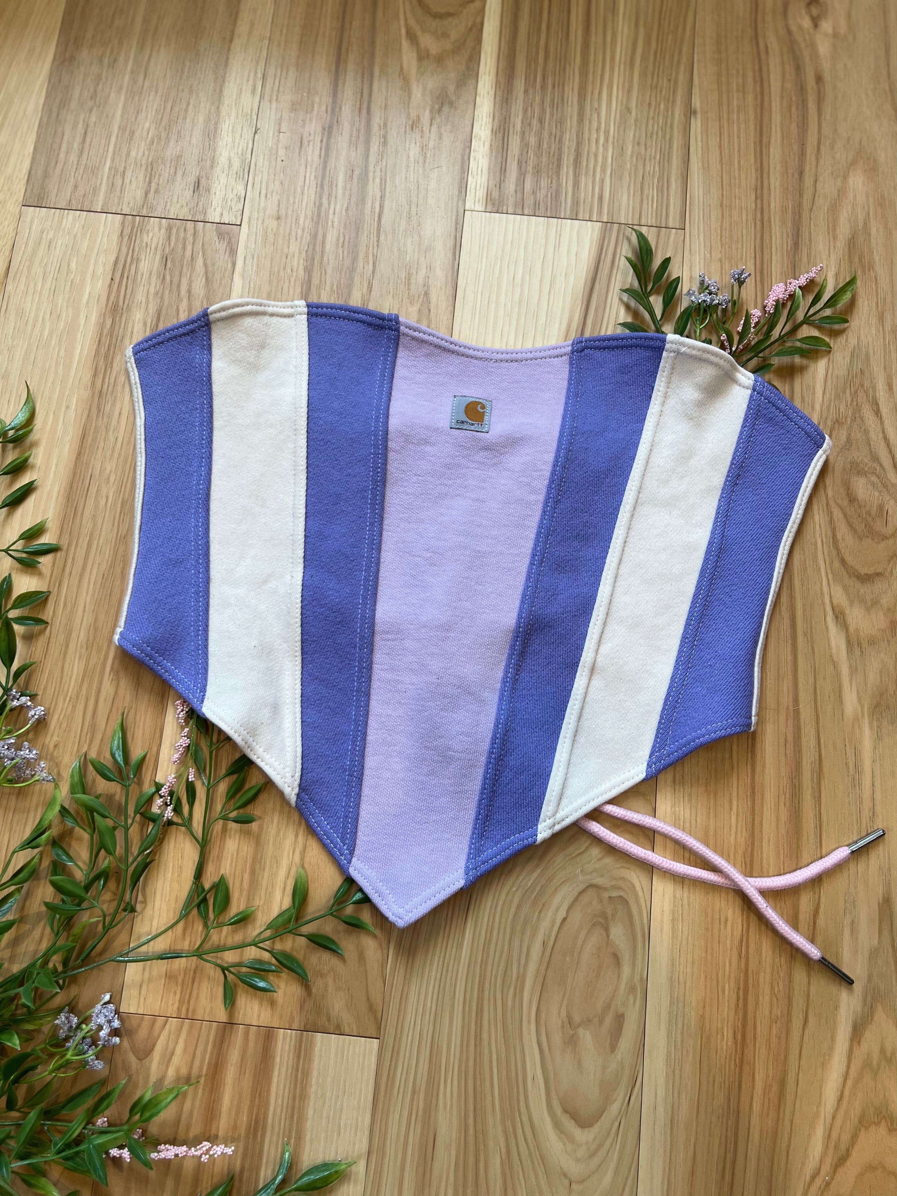 (S/M) Blackberry Cream Reworked Bustier