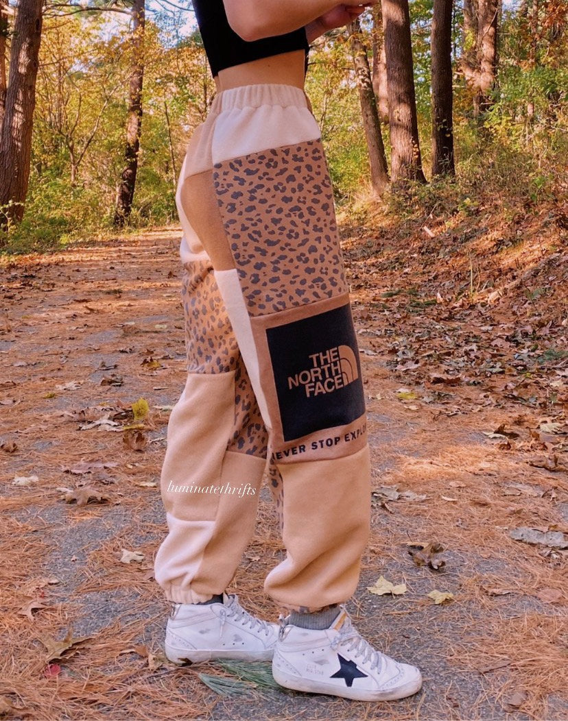 (XS-M) Dark Neutral Leopard Reworked Joggers