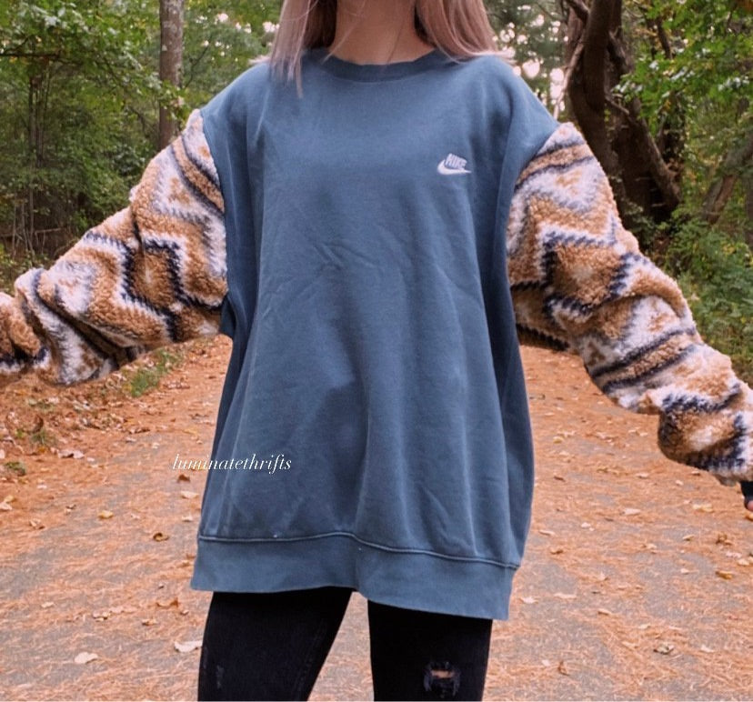 (XL) Aztec Sherpa Reworked Crewneck