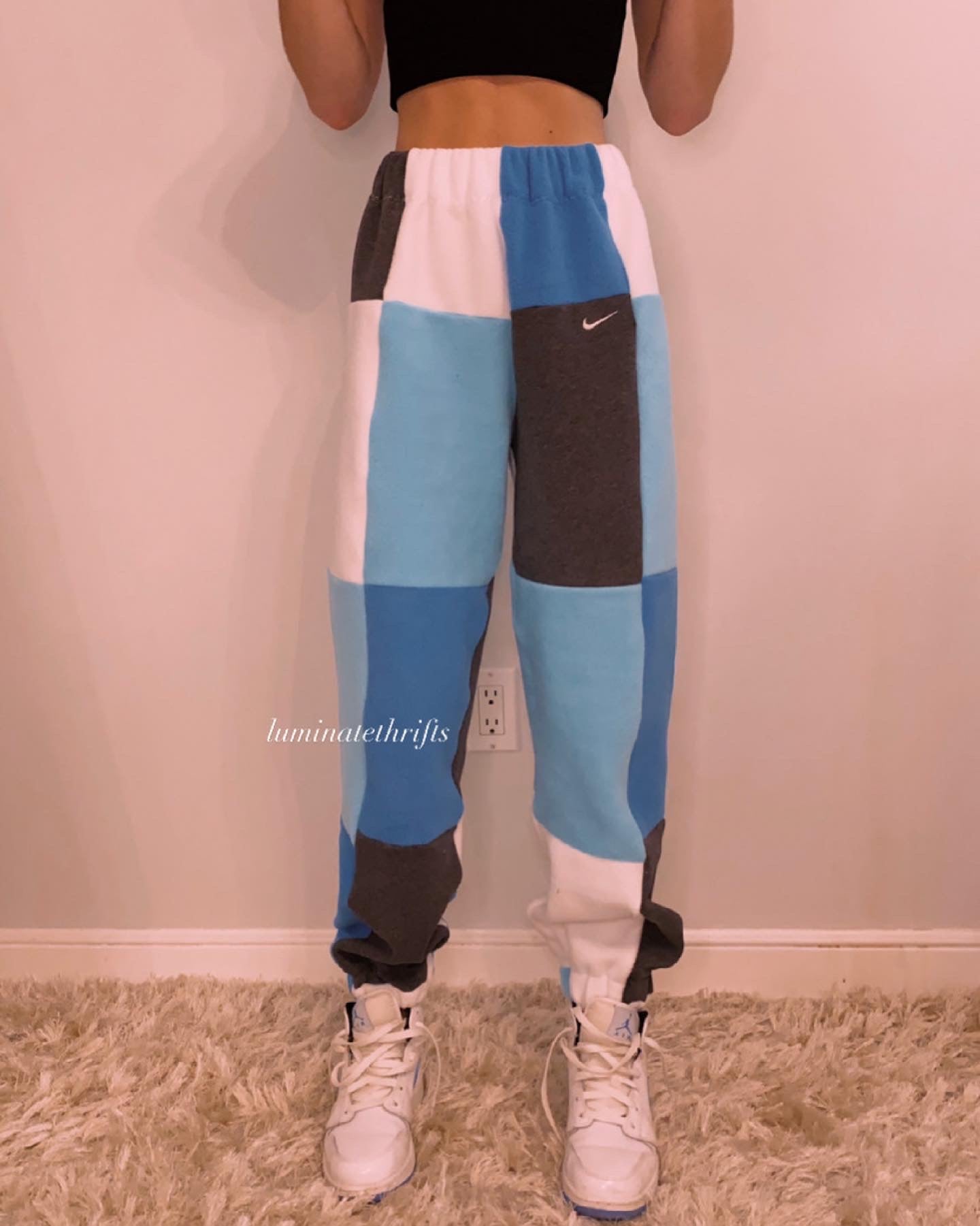 (XS-M) Glacier Sea Blue Reworked Joggers