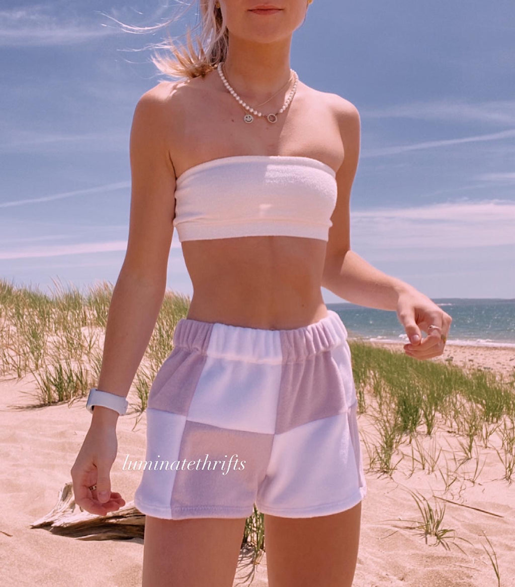 Lilac Purple Colorblock Shorts