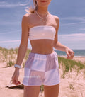 Lilac Purple Colorblock Shorts