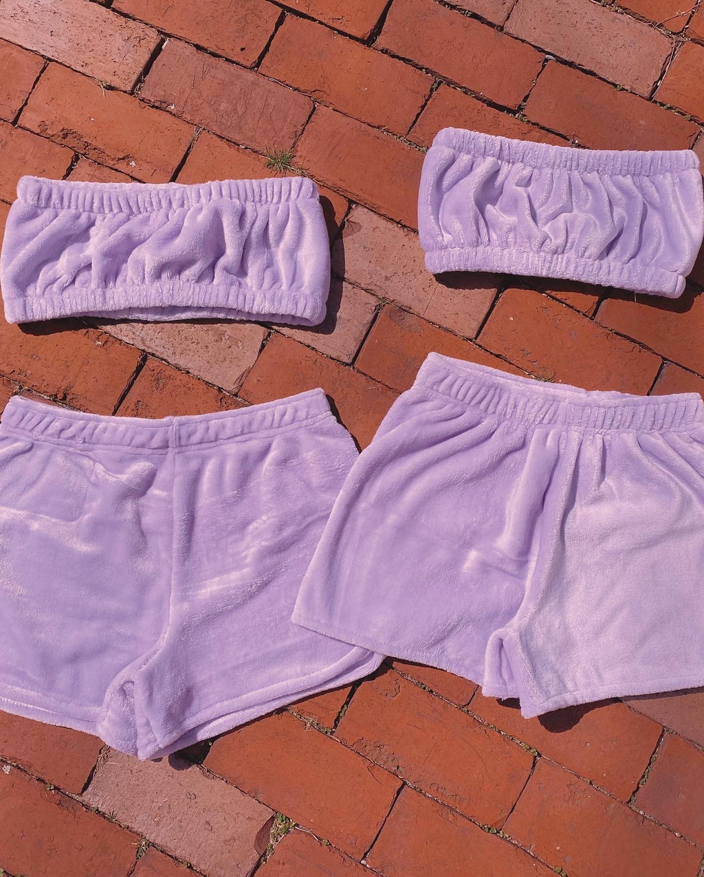 Minky Lilac Matching Set