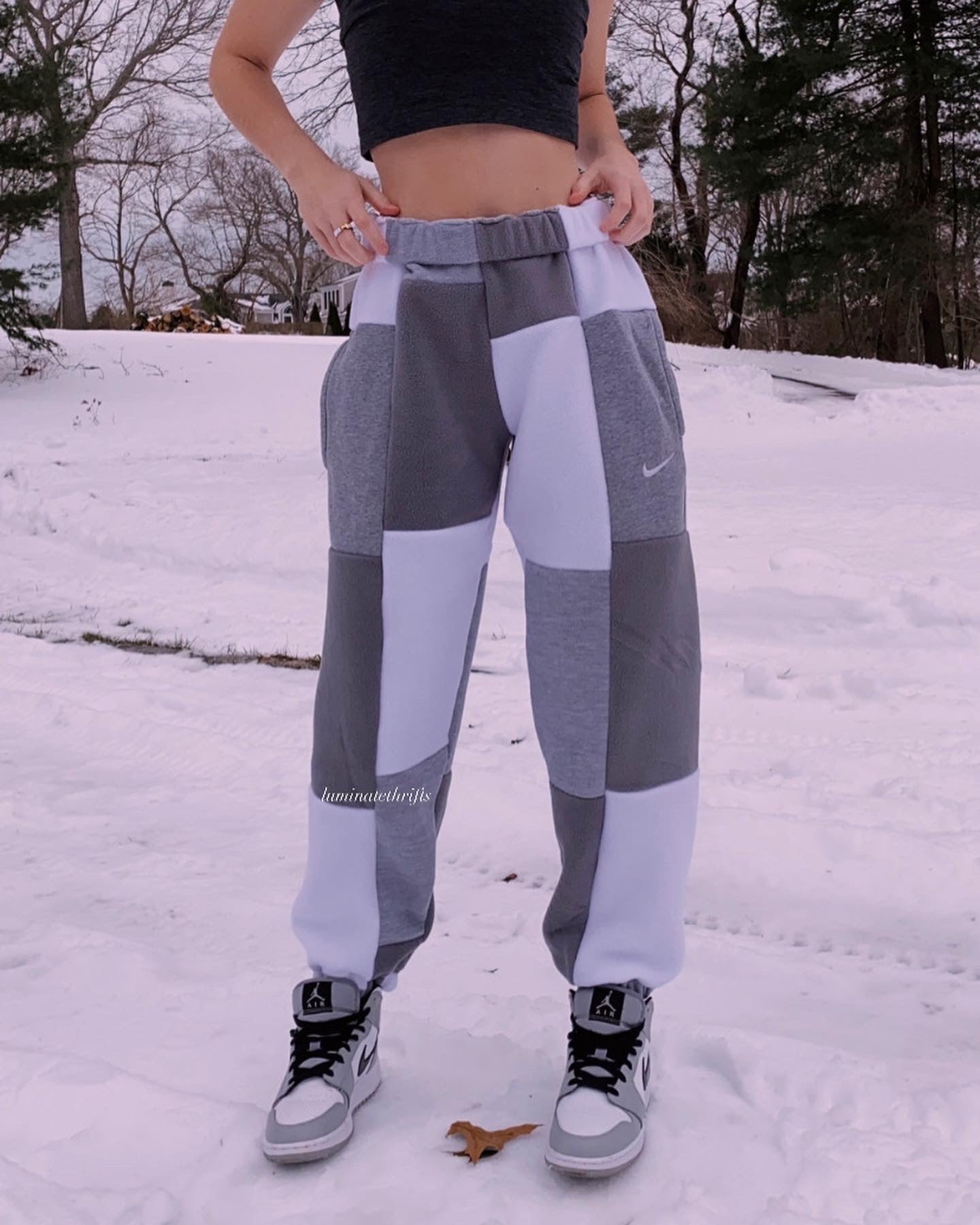 (S/M) Ash Grey Reworked Joggers