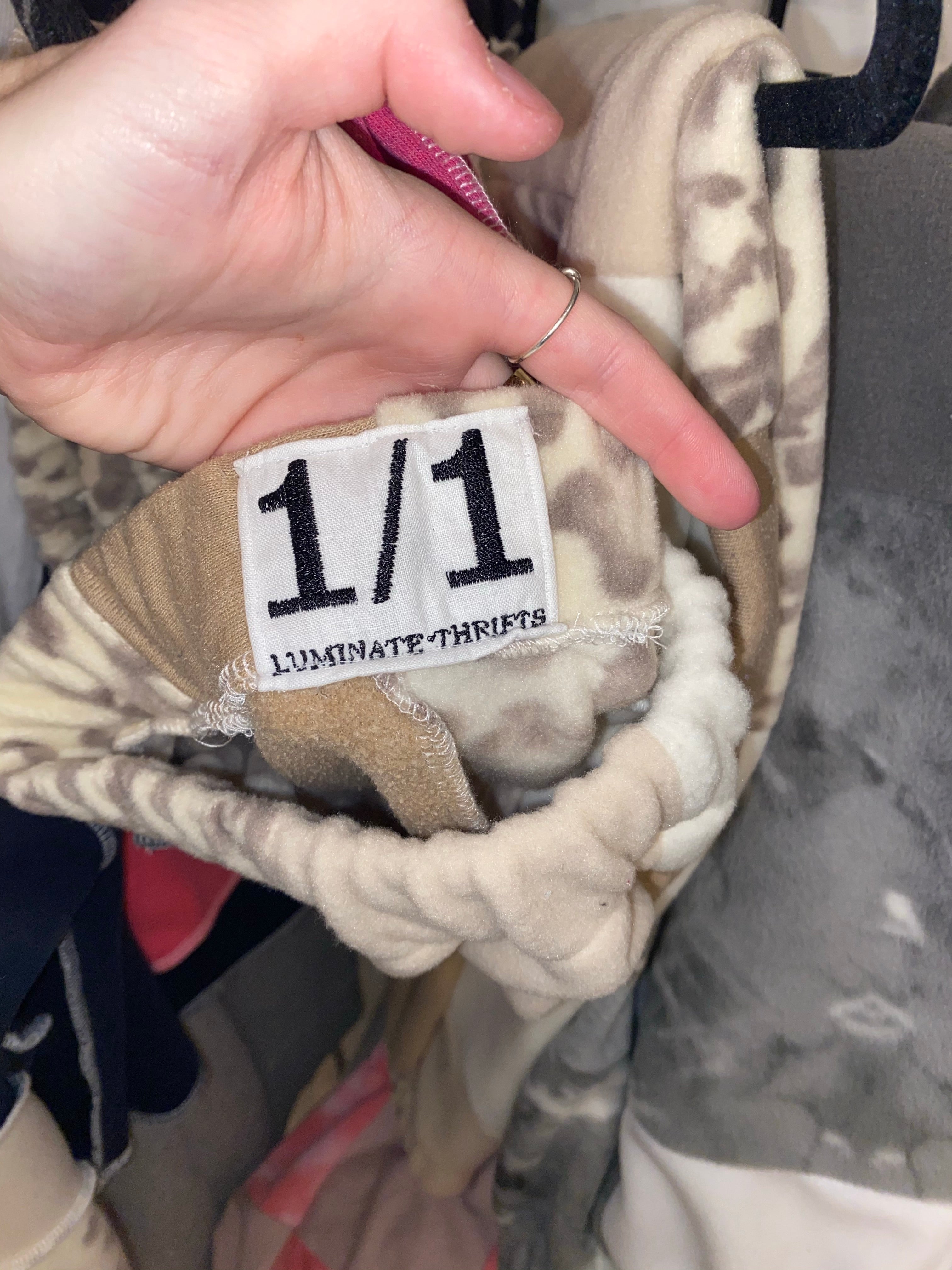 (S-L) Neutral Leopard Reworked Joggers