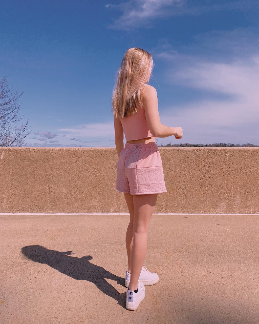 (S/M) Pink Leopard Reworked Matching Set